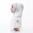 Hijab 2021 New Nano Chiffon Hot Diamond Scarf Muslim Ladies Cut Flower Wave Shape Hijab