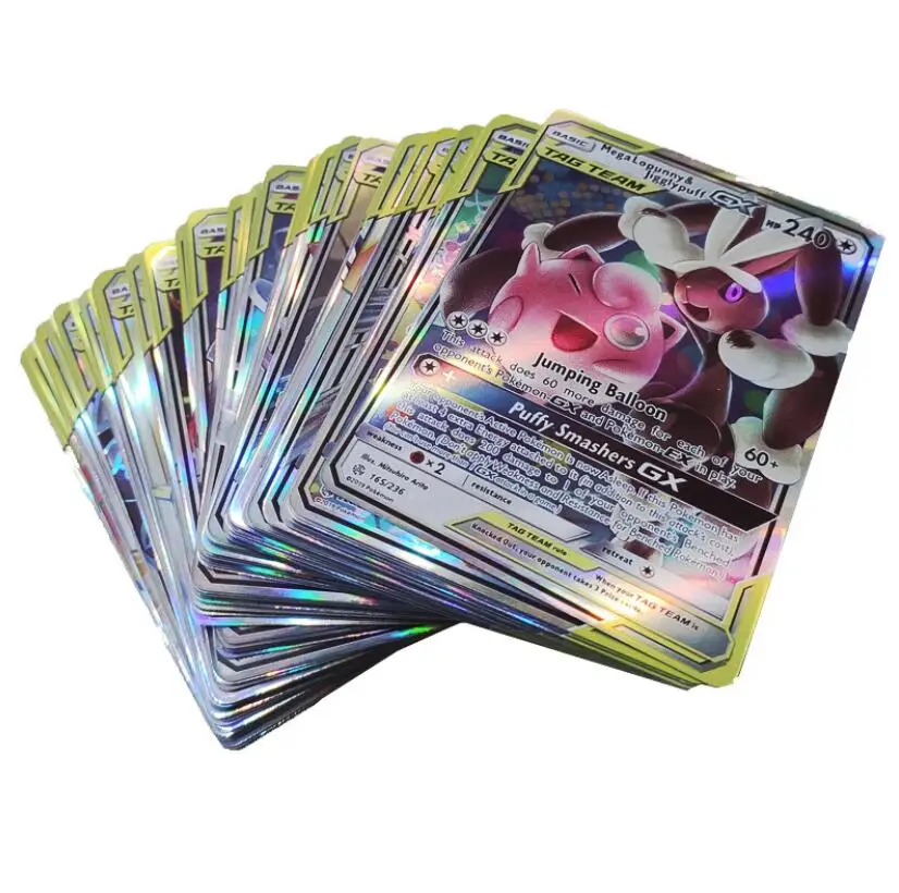20 MEGA Pokemon Cards Lot Holo Flash Trading Card Christmas Gift 100pcs 80 EX