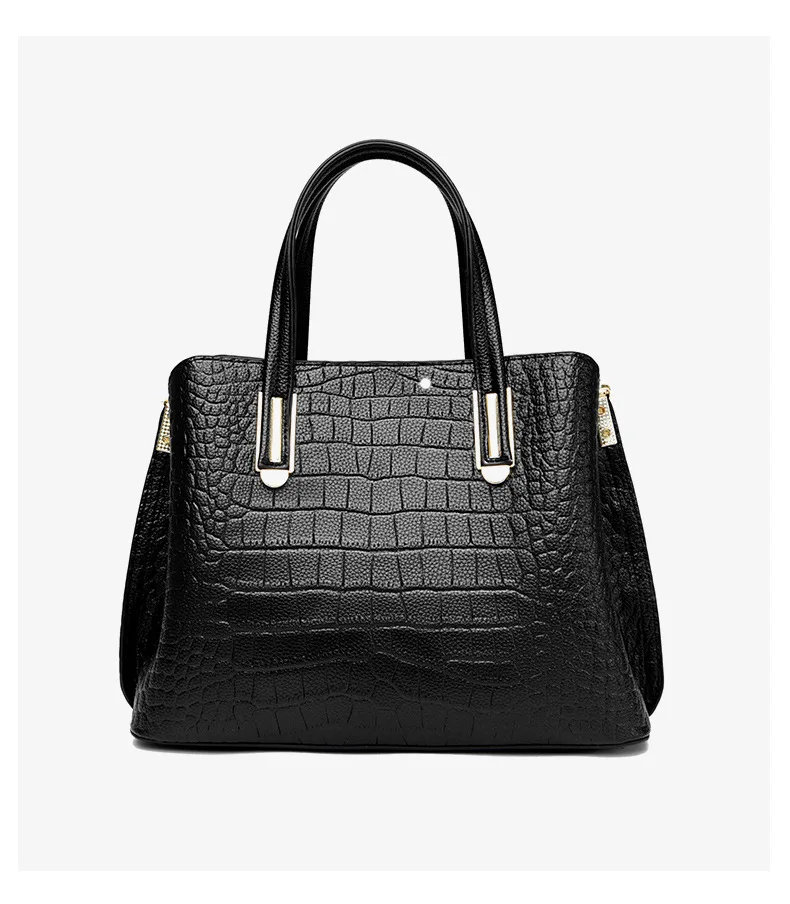 New Fashion Luxury Leather High Quality Handbag Large Capacity Portable Women's Office Shopping Shoulder Bag Messenger Bag