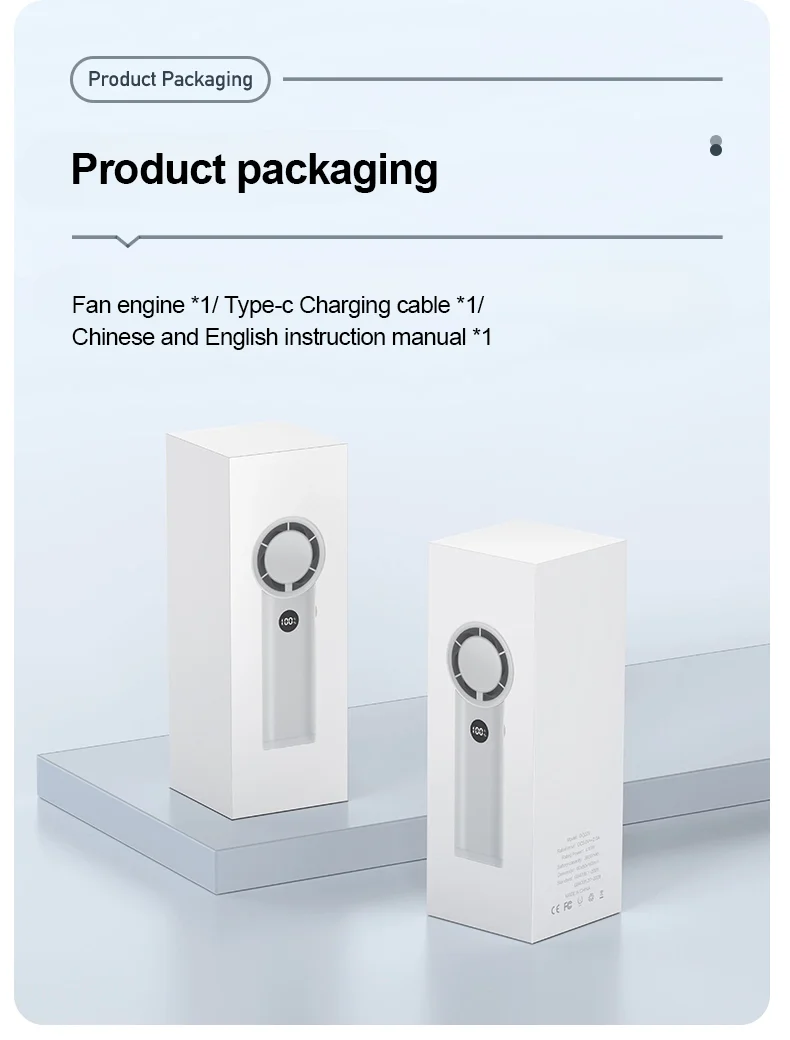 Portable Handheld Mini Fan, DC5.0V, Battery - detail 20