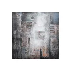 Painting Abstract Wood Artist's Hand Painting With Acrylic Paint