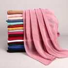Blank Shawl Scarf Popular Women Blank Polyester Pleated Shawl Scarf Crinkle Hijab