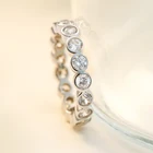 925 Wedding Engagement Rings Personalized Design Gift Women'S 925 Silver Cz Paved Wedding Engagement Rings