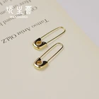 14k Earrings Women Designer Earrings Unique Design Women Safety 14k Gold Plated Pin 925 Earrings