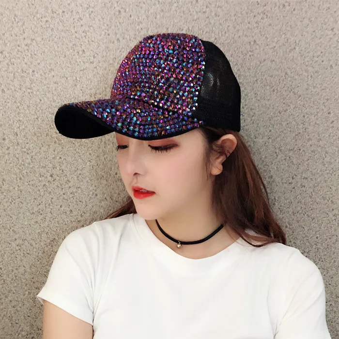 Love Rhinestone Baseball Cap for Women Sparkle Bling Fashion Bedazzled Hat