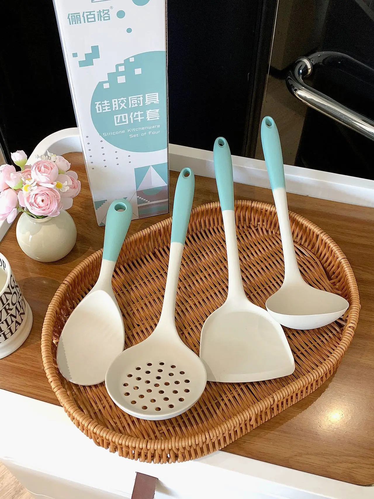 Silicone Cooking Utensils Set - Heat Resistant Kitchen Utensils, Cooking Tool for Nonstick Cookware,Dishwasher Safe Silicone hig