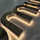 Custom Outdoor Or Indoor 3D Custom Metal Stainless Steel Halo Lit Letter Illuminated Led Backlit Logo Sign