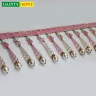 Crystal Curtains Fringes And Trims White Crystal Beaded Fringe Trim For Curtains