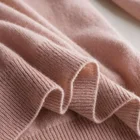 100% Cashmere Baseball Sweater Crew Neck Pullover For Women