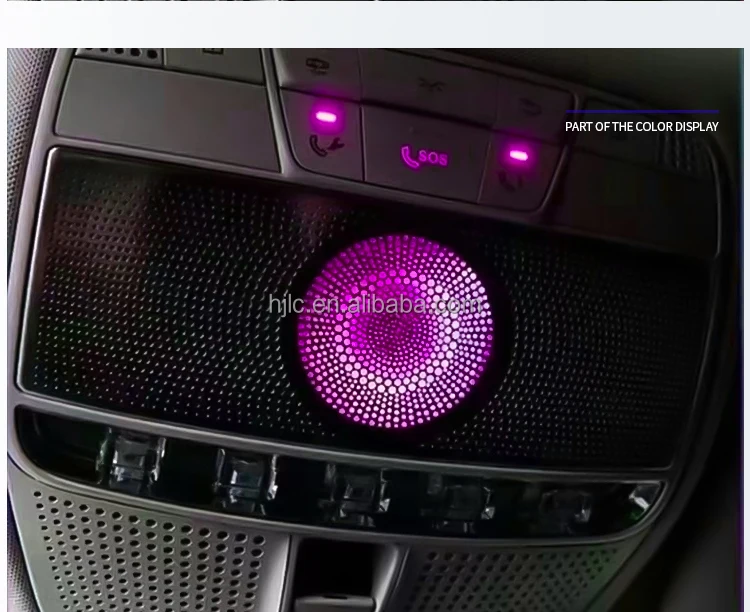 W205 3 Colors 64 Colors Ceiling Reading Light Roof Speaker for Mercedes-Benz C-class W205 GLC X253