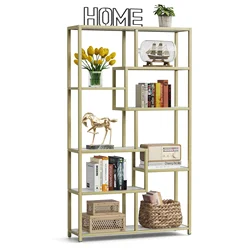 Tribesigns Luxury Wooden Bookshelf Modern 5 Tier Etagere Bookcase Manufactured Wood Bookcase Living Room Furniture