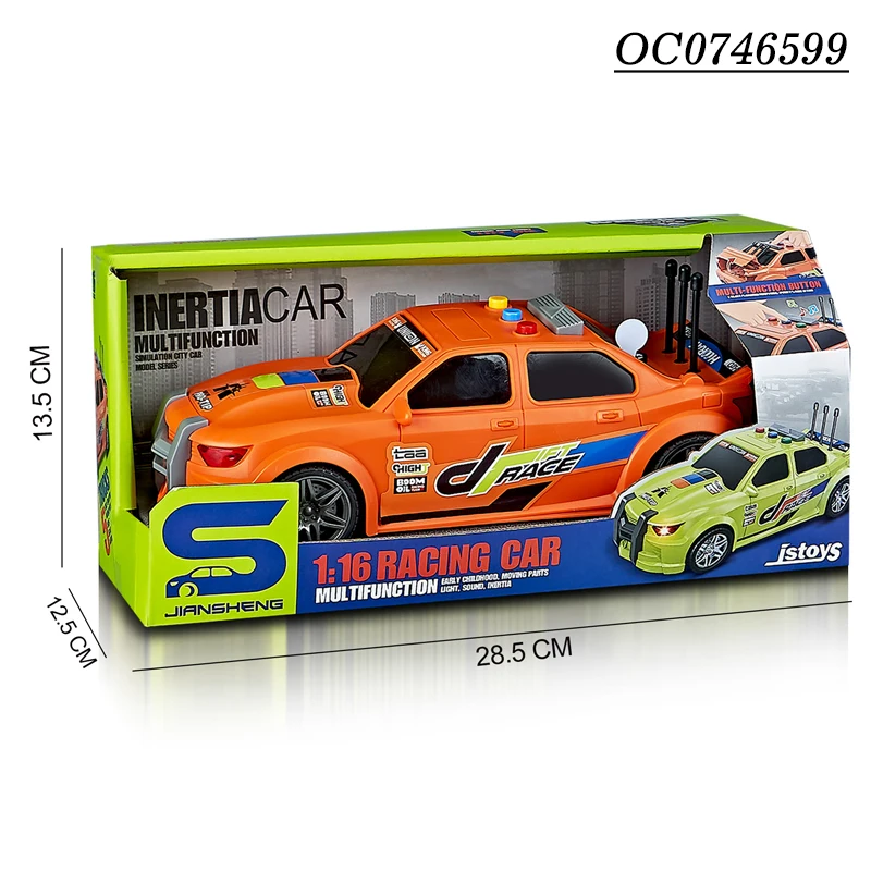 Friction racing small car model toys for children kids baby with light sound
