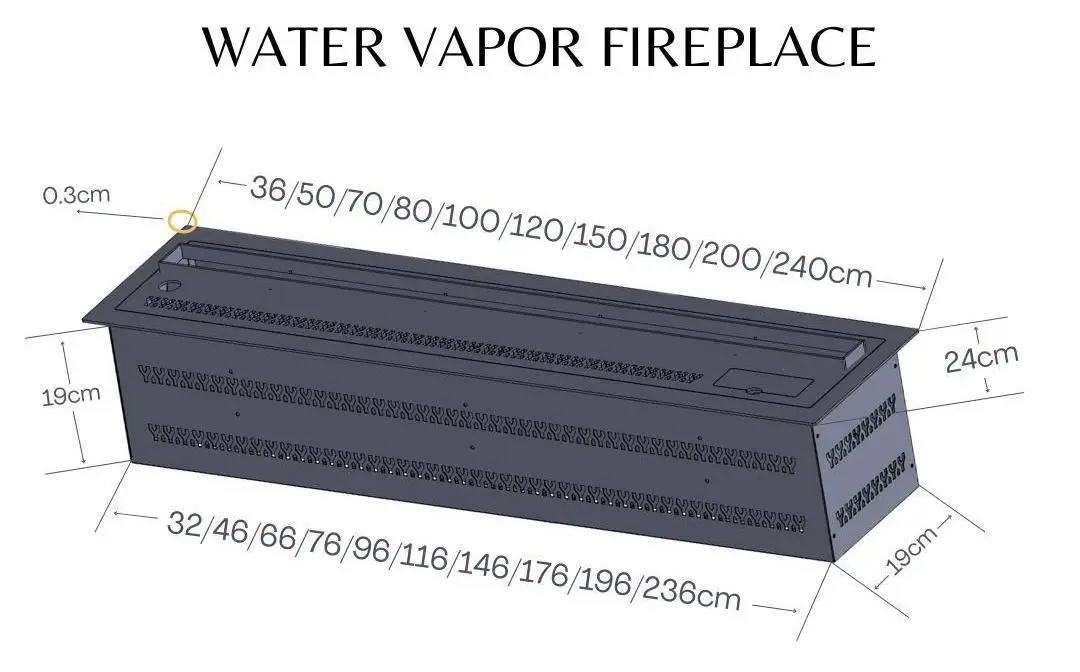 Electric Fireplace, Wall, 3D - detail 52