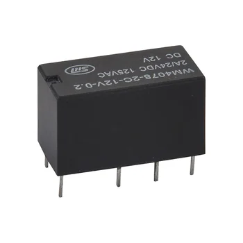 8 pin miniature PCB 1A 125VAC 0.2W 2C DPDT relay dc 24v electromagnetic telecom relay WM4078