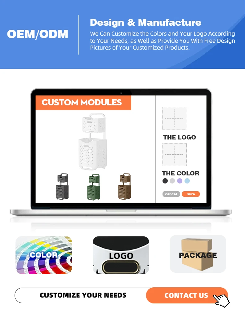 product wanuo 2 tier collapsible laundry basket breathable mildew proof laundry basket plastic laundry basket with wheels-6