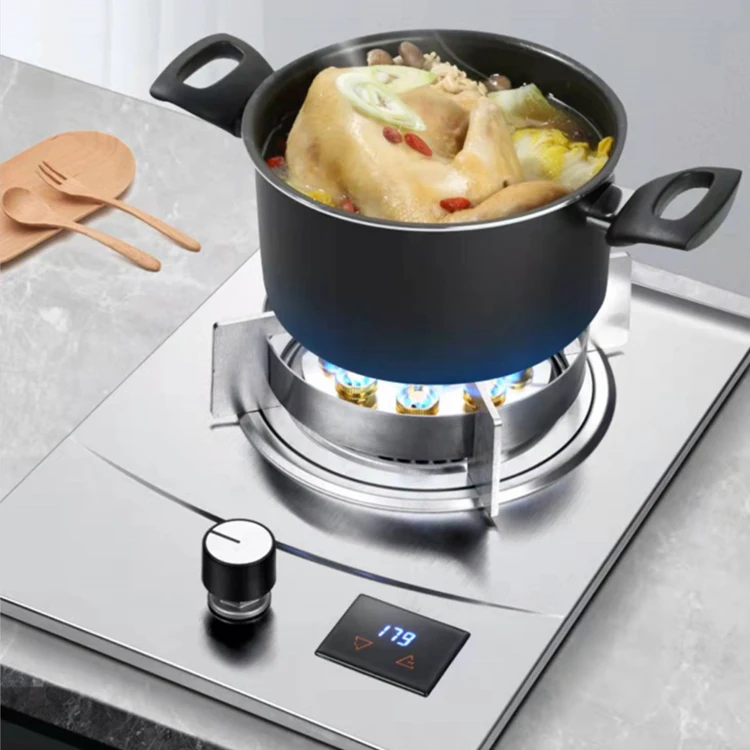 Lyroe Portable Embedded Stainless Steel Single Burner Gas Stove With