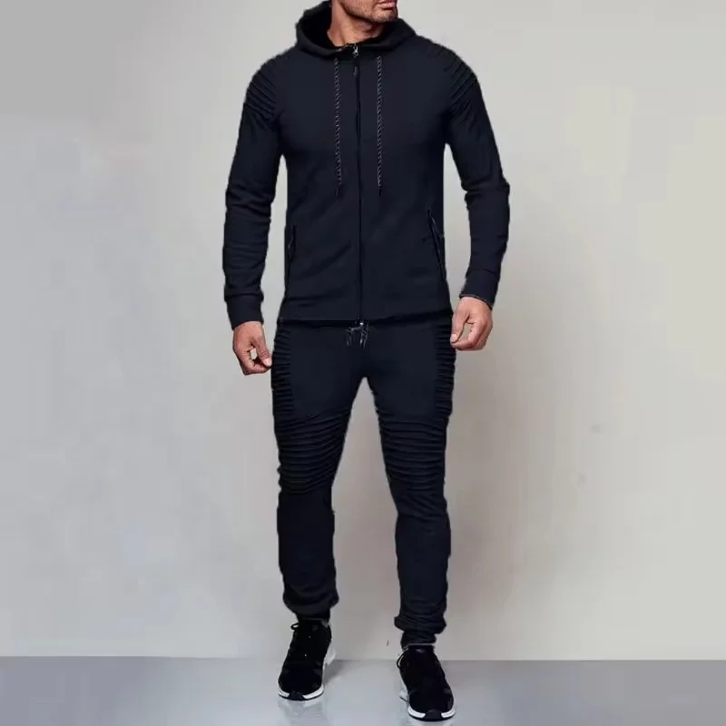 factory wholesale high quality autumn winter tracksuits oversized hoodies set casual hoodie and pants men hoodie set