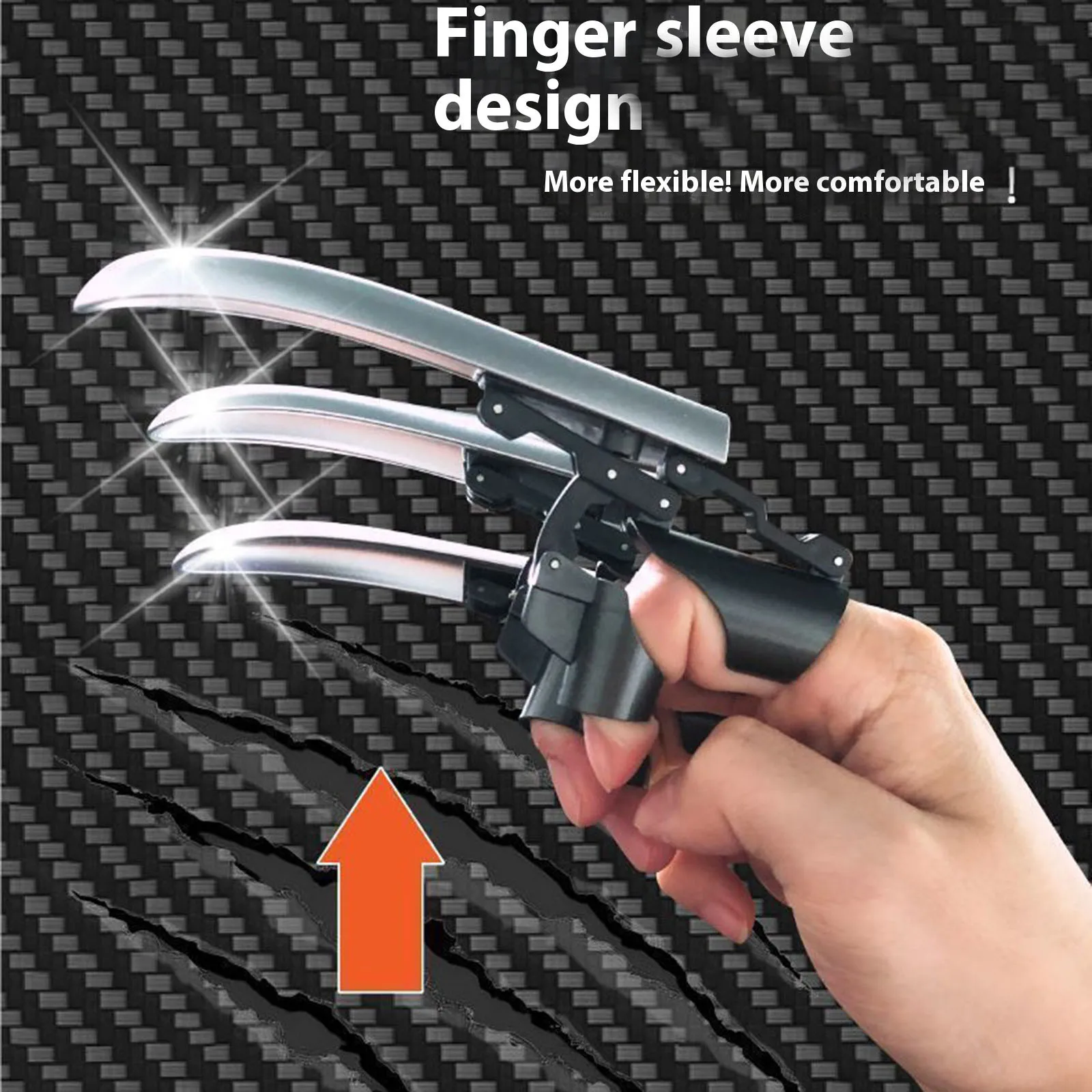 Telescopic Wolf Claws Foldable Mechanical Linkage Ejection Finger Long Nails Wolf Paw Claws Creative New Unique Toys