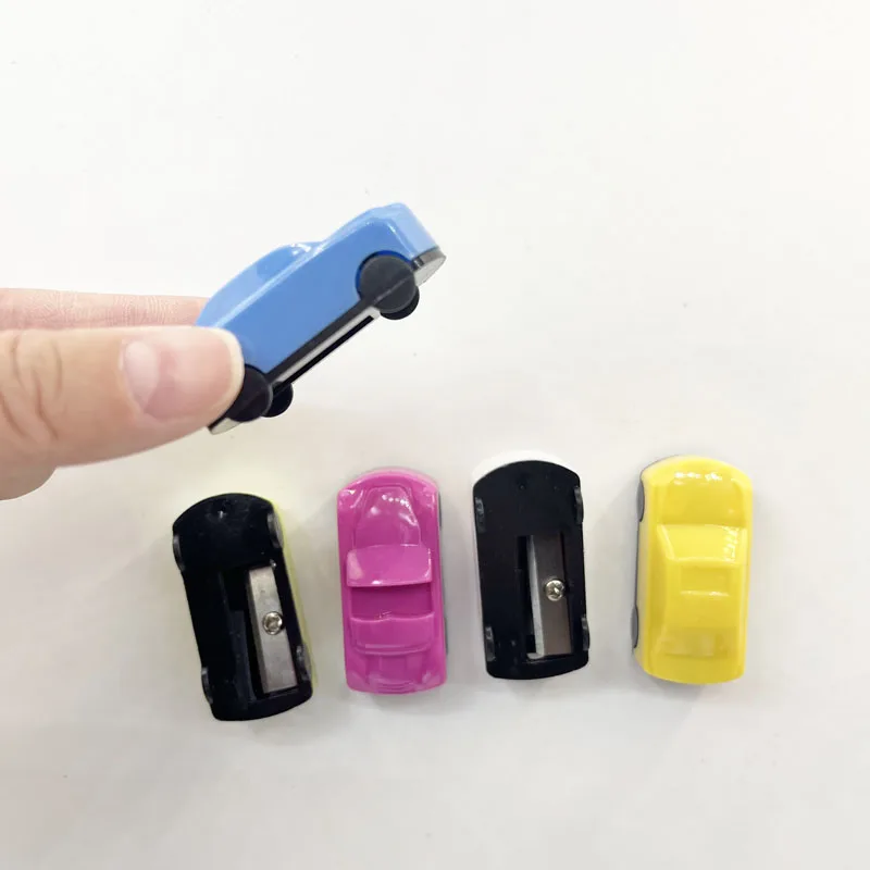Mini Size Cheap Sharpener for Child 6 Colors Mixed Cool Car Shape Pencil Sharpener