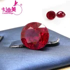 Red Corundum Cadermay Dark Red Oval Shape Synthetic Corundum For Jewelry Making