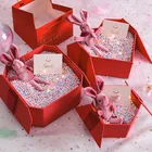 Shape Gifts Wholesale Custom Luxury Handmade Sweet Heart Shape Gifts Packaging Strong Cardboard Boxes With Ribbon
