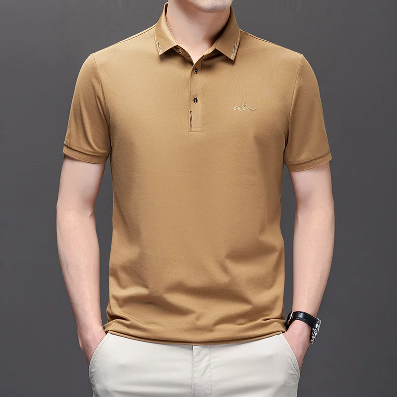 New Couple Polo T-Shirt XL Size Plain Design Breathable Anti-Pilling Fabric Attractive Color Combination Logo embroidery