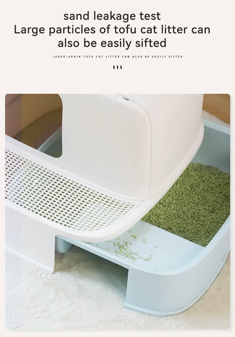 New Factory Wholesale Large Cat Litter Box Hallway Type Cat Sands Basin Cat Litter Tray Pet Supplies factory