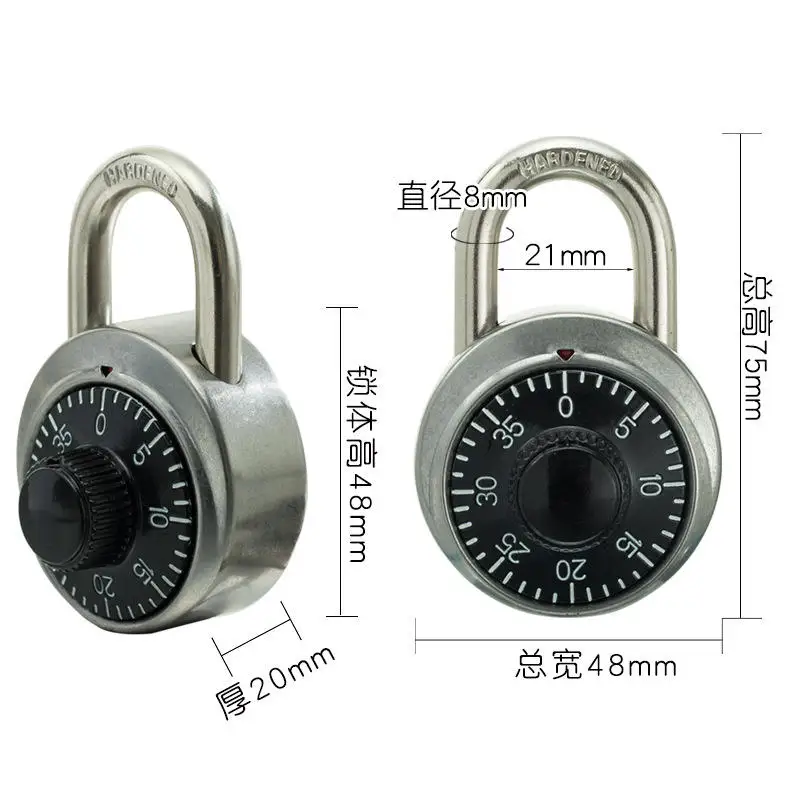 Combination Lock Resettable Digit Padlock In Zinc Alloy Digit