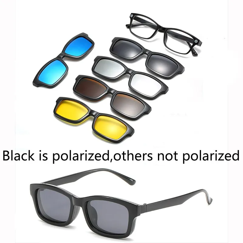 6 In 1 Custom Men Women Polarized Optical Sunglasses Clip