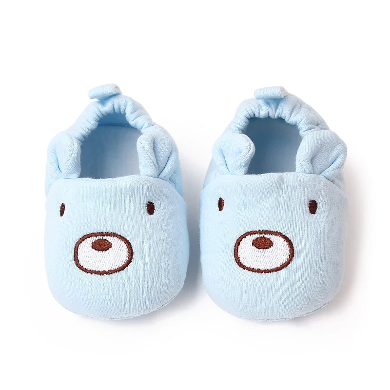 Fluffy Autumn and Winter Cute Cozy Cartoon Animal Cotton Soft-soled Baby Shoes for Girls and Boys factory