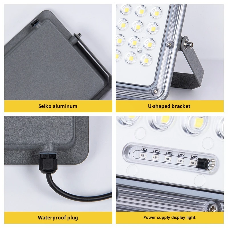 New aluminum lens solar lamp outdoor floodlight high-power solar street lamp