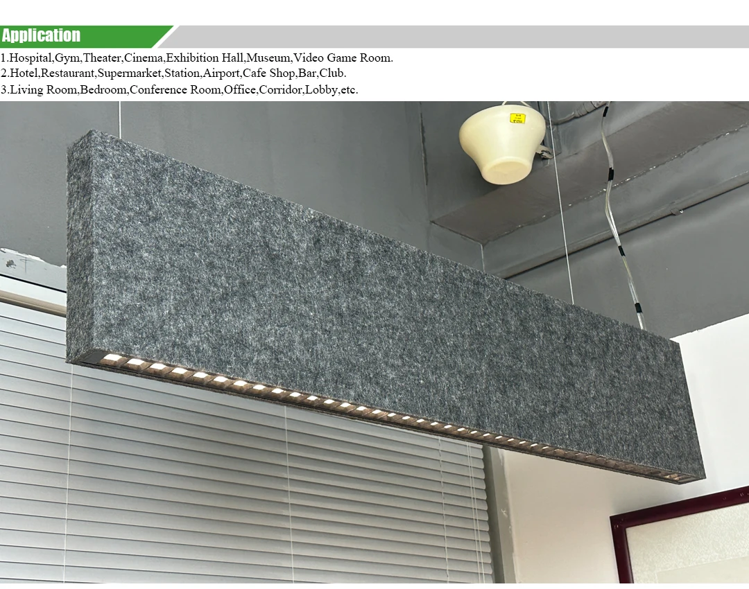 Soundproof Acoustic LED Linear Light Warm Light Color for Bedroom Room Corridor Balcony Suction Ceiling Lamp