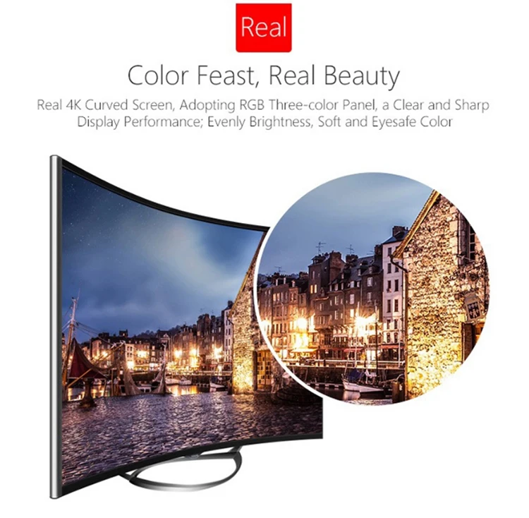 49 inch 4k television led android curved display screen 