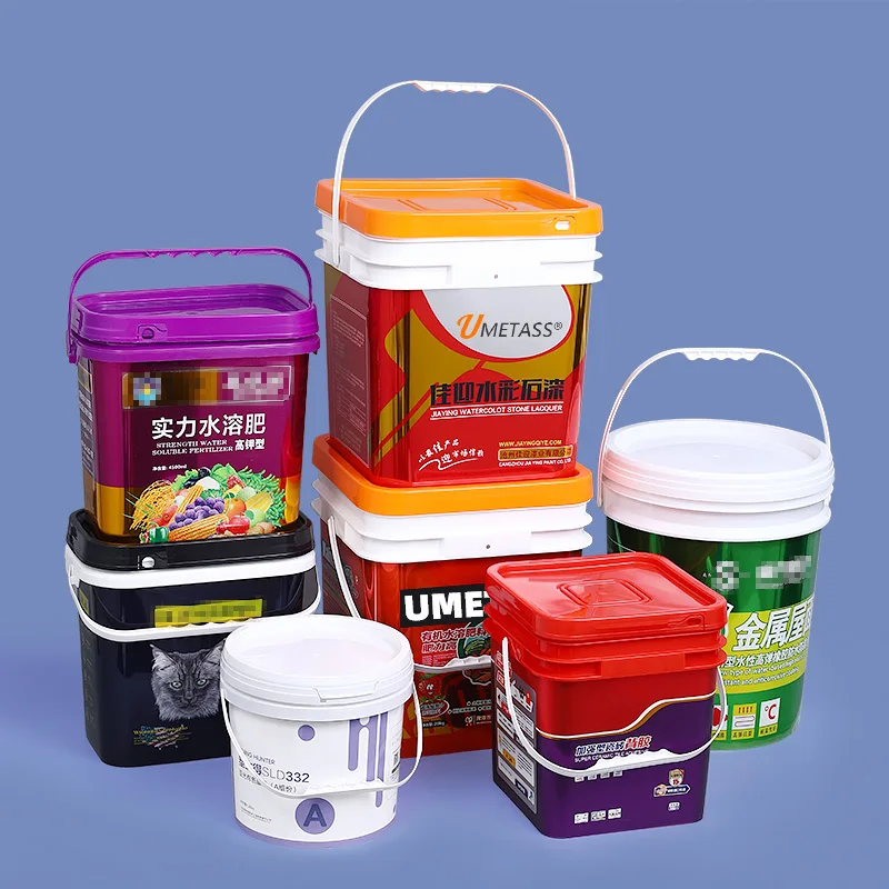 L L Gallon Pp Food Grade Plastic Paint Bucket With Lids Handle