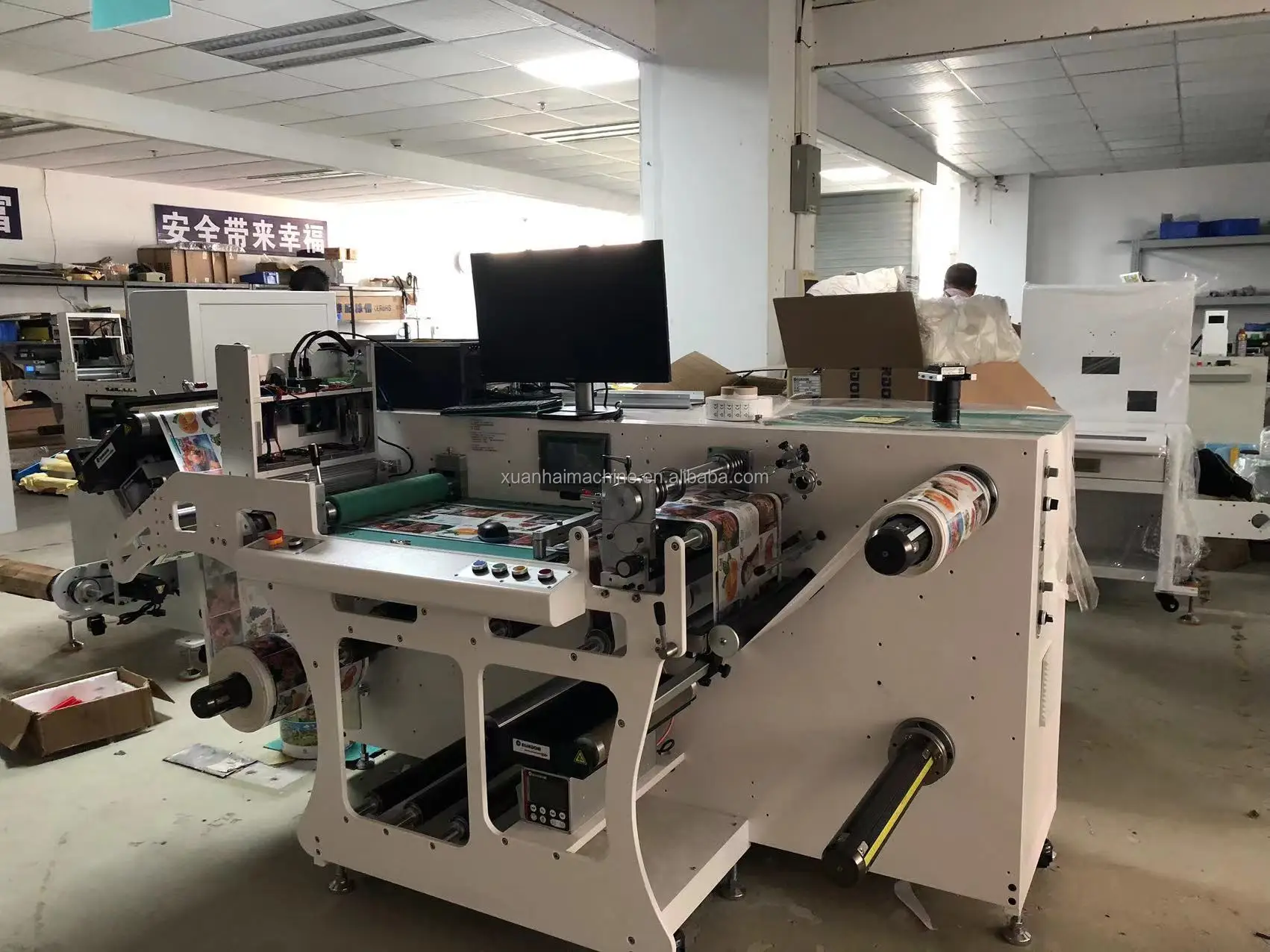 Automatic Sticker Paper Label Quality Inspecting Machine With Slitting Rewinding System Automatic Sticker Paper Label Quality Inspecting Machine With Slitting Rewinding System