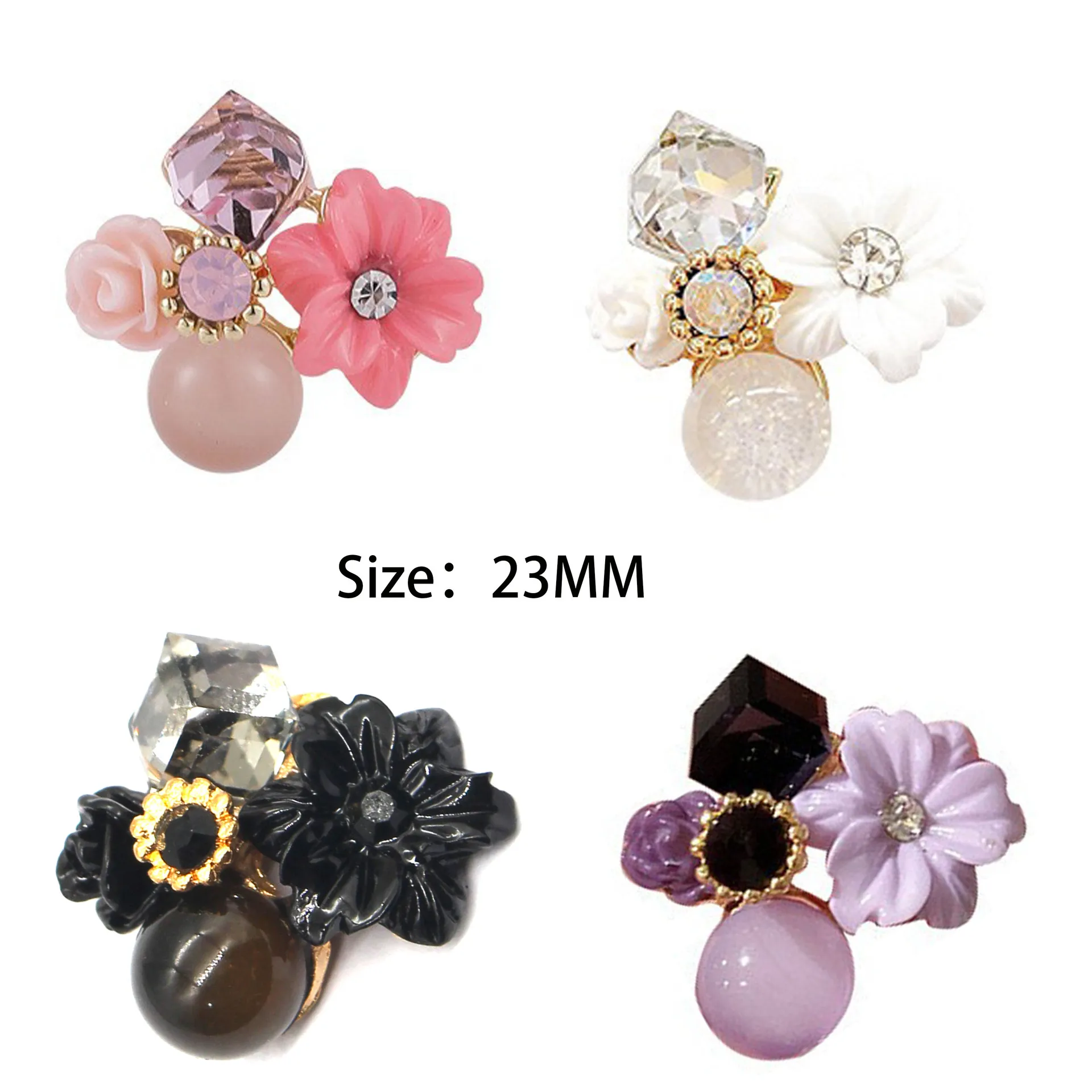 Retro Purple Crystal Flower Earrings with Small Design Sense Earrings 2024 New Earrings with Gentle Temperament