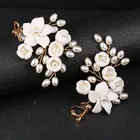 Hoop LUOXIN Elegant Rhinestone Flower Bridal Earrings For Wedding Fashion Women Hoop Earrings