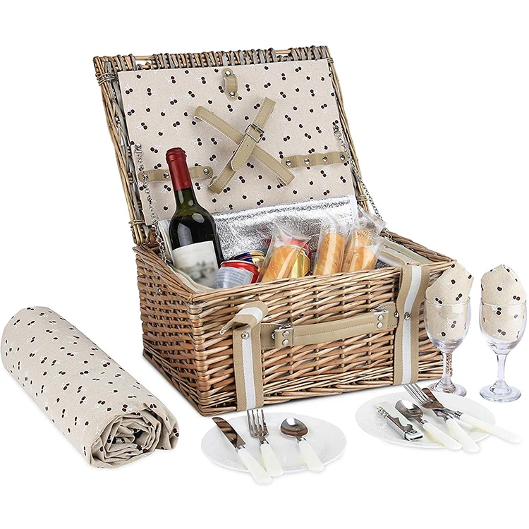 insulated picnic basket custom empty wicker picnic set basket