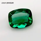 Lab Created Zambian Hydrothermal Emerald Lab Created Loose Emerald Cushion 10*8MM 3CT