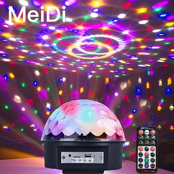 Multi-functional LED 9 color music magic ball light KTV disco ball DJ stage light