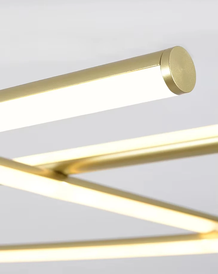 定制现代简约圆形创意线灯6杆客厅大厅卧室发光二极管壁灯