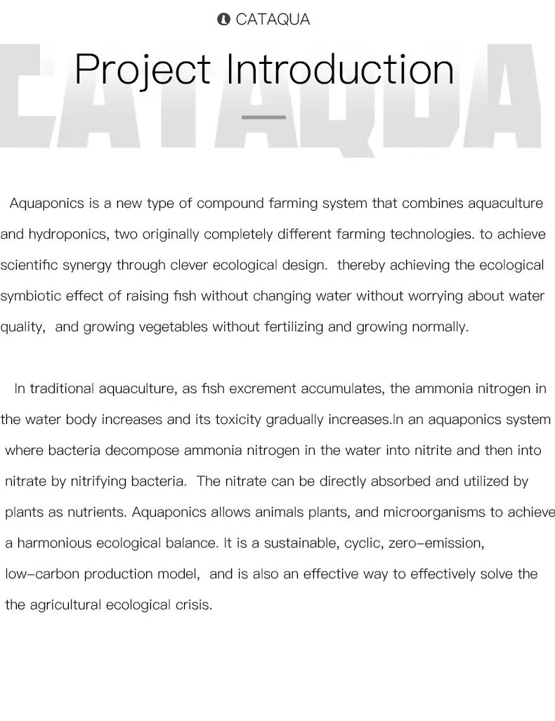 Cataqua Ras System Indoor Fish Farming Equipment Indoor Tilapia Fish