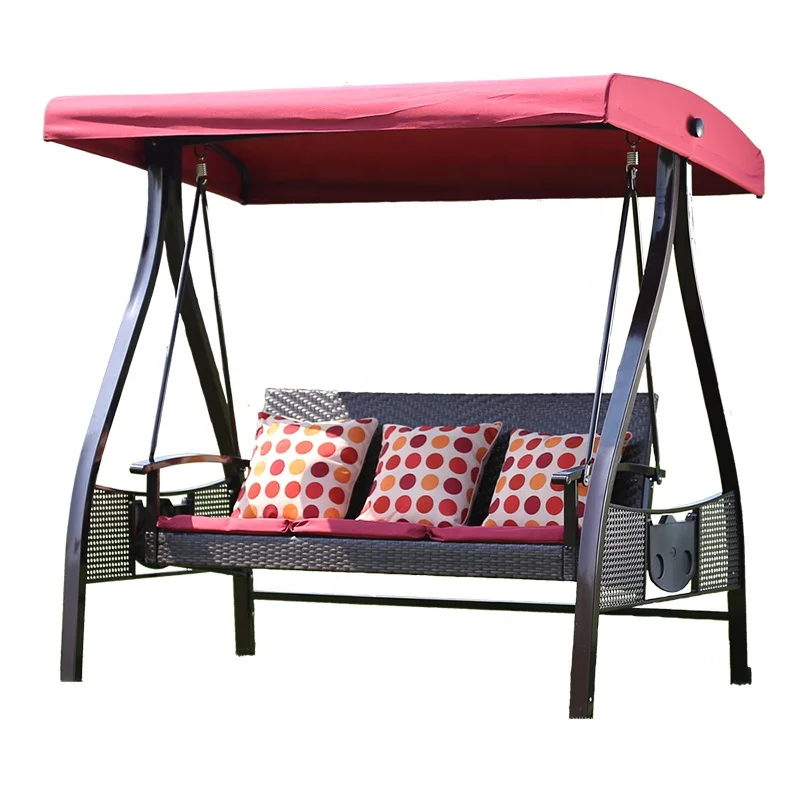 rattan 3 seater swing seat