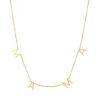 Initial Necklace Necklaces Minimalist Choker Initial Letter Necklace Stainless Steel MAMA Letter Necklaces