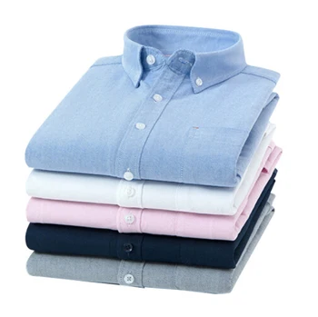 Wholesale Custom Cotton Casual Shirt Stand-up Collar Long Sleeve Men's Shirts Formal Office Dress Shirts for Men