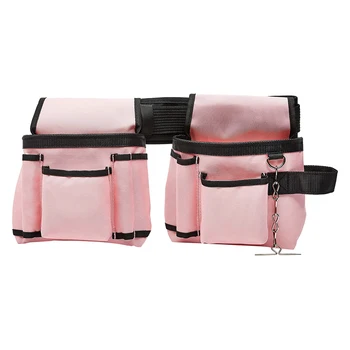 Factory Custom Logo Adjustable Pink Waist Bag Tool Belt with Pockets