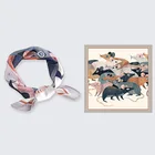 Shawl Silk Woman Scarf Wholesale Custom Shawl Scarves Women Digital Print Silk Scarf Square 55x55cm