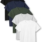 Casual Slim Fit T Shirt Casual Casual Running Slim Fit Lightweight Cotton V Neck T Shirt Men Basic Blank T Shirt