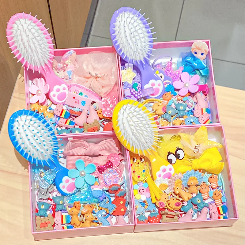 Children’s Hair Brush comb & hair accessories gift bag 