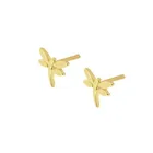 Earring Earrings S925 Tiny Stud Minimalist Dragonfly Ear Studs Gold Plated Earring For Women Earrings